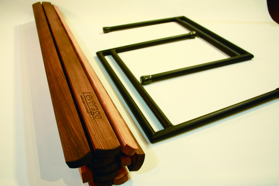 ☆美品! Leverage レバレッジ テーブル 木製 ローテーブル 組み立て式